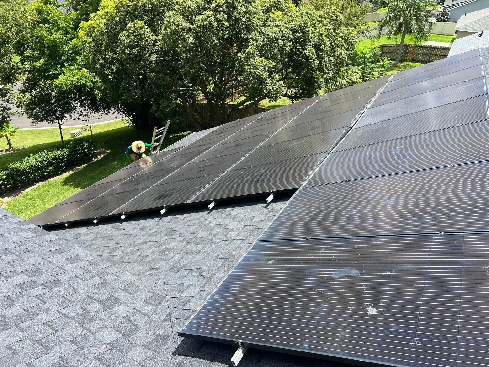 Solar panels on a South Florida home in Fort Lauderdale